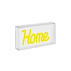 INSEGNA NEON  CON CORNICE IN PLEXIGLASS "HOME"  WD LIFE STYLE