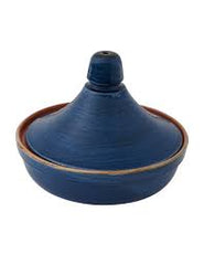 TAJINE BLU CON COPERCHIO IN TERRACOTTA