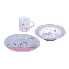 SERVIZIO PAPPA IN PORCELLANA PINK BIKE SAMBONET KIDS
