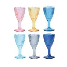 SET 6 CALICI LIQUORE PLISSE'