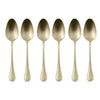 Image of SAMBONET - ROYAL ANTIQUE PVD CHAMPAGNE SET 6 CUCCHIAINI CAFFE' ESPRESSO
