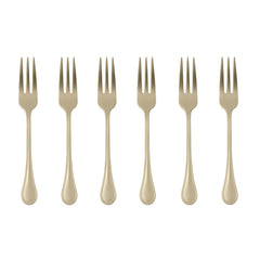 SAMBONET - ROYAL ANTIQUE PVD CHAMPAGNE SET 6 FORCHETTE DOLCE
