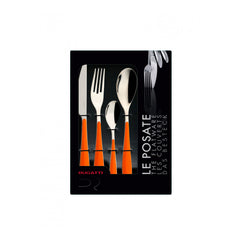 BUGATTI - GIOIA SET POSATE PER 6 PERS. 24 PEZZI COLORE ARANCIO
