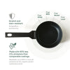 Image of CASSERUOLA ALTA CM16 UN MANICO ANTIADERENTE TITAN PRO GREEN SAMBONET