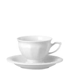 SET  6 TAZZE CAFFE' CON PIATTINO " MARIA  WEISS " BIANCHE  ROSENTHAL