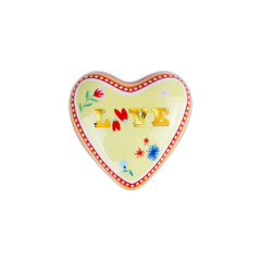 MAMMA MIA  CUORE PICCOLO IN PORCELLANA DECORATA BACI MILANO