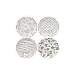 BRANDANI - LOTO TORTORA SERVIZIO DI PIATTI PER 4 PERSONE 12 PZ IN PORCELLANA