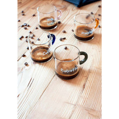 WD LIFE STYLE - MONTEREY LINE - SET 6 TAZZINE CAFFE' IN VETRO