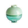 Image of SCARLET VASO/COPPA IN VETRO BICOLORE VERDE E VERDE "LATTE" IVV