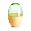 Image of SCARLET VASO IN VETRO BOROSILICATO AMBRA "LATTE" E VERDE TRASP. IVV