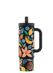 24 BOTTLES - STRAW CUP 800ML  IN ACCIAIO DECORATO