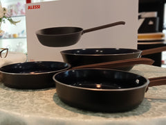 ALESSI - EDO SET 3 PADELLE CM.20/24 /ALTA DA CM28 PER INDUZIONE E ALTRE FONTI DI CALORE