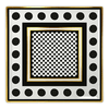 Image of BACI MILANO -OPTICAL VASSOIO QUADRO CM.17*17 BIANCO E NERO IN PORCELLANA