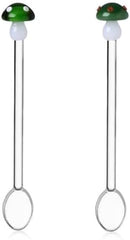 ICHENDORF - ALICE SET 2 CUCCHIAINI FUNGHI VERDE IN VETRO