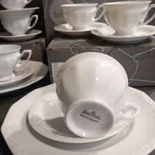 SET  6 TAZZE CAFFE' CON PIATTINO 