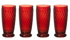 BOSTON RED SET 4 BICCHIERI BIRRA/HIGHBALL COLORE ROSSO