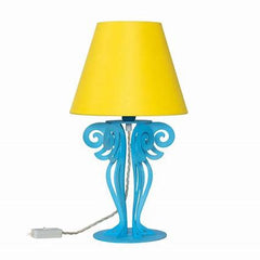 LAMPADA CIRCEO AZZURRA CON PARALUME GIALLO ARTI & MESTIERI