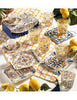 Image of Brandani - Set 6 bicchieri decori assortiti in vetro Linea MEDICEA