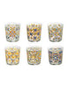 Image of Brandani - Set 6 bicchieri decori assortiti in vetro Linea MEDICEA