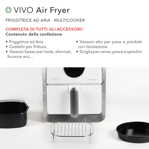 Classe Italia - VIVO Air Fryer MULTICOOKER Friggitrice ad aria