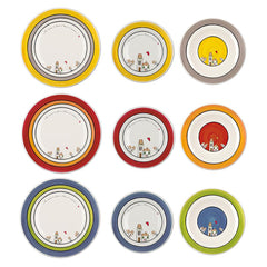 EGAN ITALY - Set Piatti Porcellana 18 pz Linea LE CASETTE