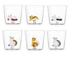 Image of Ichendorf - Bicchiere Acqua Tumbler Gatto Coda Ambra LINEA TABBY CAT