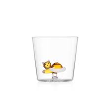 Ichendorf - Bicchiere Acqua Tumbler Gatto Sdraiato Coda Bianca LINEA TABBY CAT