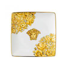 Rosenthal VERSACE - Linea MEDUSA RHAPSODY - Coppetta quadrata ORO 12cm