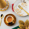 Image of SAMBONET - COMETA GOLD Edizione LIMITATA Servizio 6 Cucchiaini Moka Natale Acciaio Inox