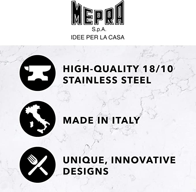 MEPRA - Linea ATTIVA  Batteria 11 pezzi bimetallo, adatta ad induzione dello Chef MAINARDI